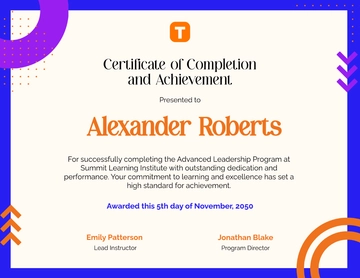 Free Certificate of Completion and Achievement Template to Edit Online