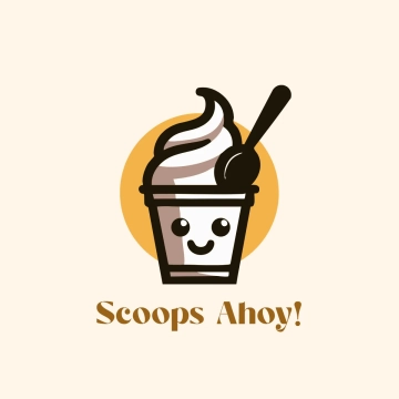 Free Ice Cream Shop Cartoon Logo to Edit Online