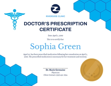Doctor’s Prescription Certificate Template - Edit Online & Download