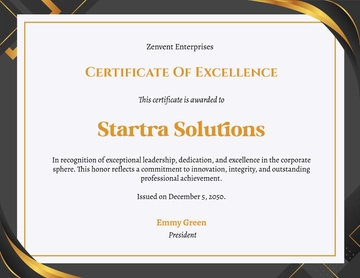 Luxury Corporate Certificate Template - Edit Online & Download