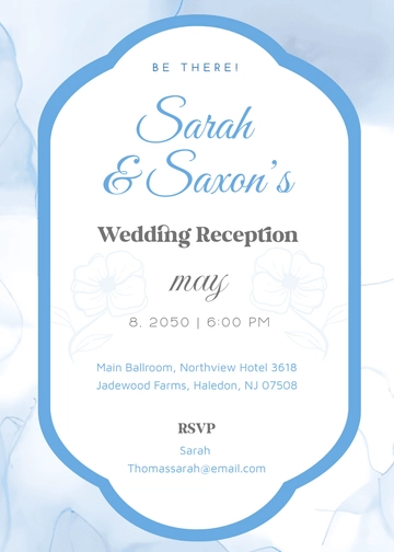 Creative Wedding Reception Splash Invitation Template - Edit Online & Download