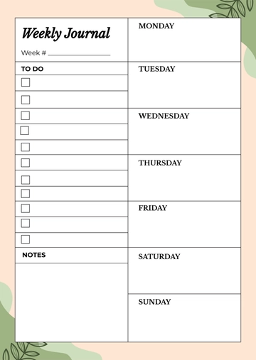 Aesthetic Weekly Bullet Journal Template - Edit Online & Download