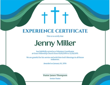 Experience Certificate for Church Template - Edit Online & Download