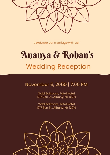 Kannada Wedding Reception Invitation Template - Edit Online & Download
