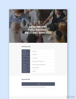 Nonprofit Fundraising Meeting Minutes Template