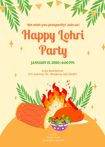 Lohri Wishes Invitation Template - Edit Online & Download