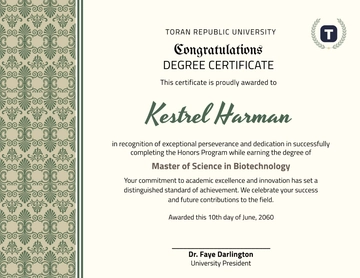 Green Congratulations Degree Certificate Template - Edit Online & Download