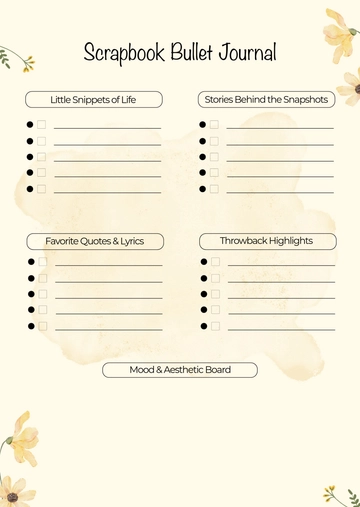 Scrapbook Bullet Journal Template - Edit Online & Download