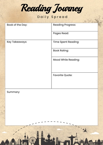 Reading Journey Daily Spread Template - Download | Template.net
