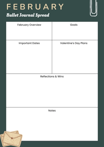 February Bullet Journal Spread Template - Download | Template.net