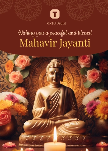 Free Happy Mahavir Jayanti Wishes Template - Edit Online & Download to Edit Online