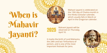 Free When is Mahavir Jayanti? Template - Edit Online & Download to Edit Online
