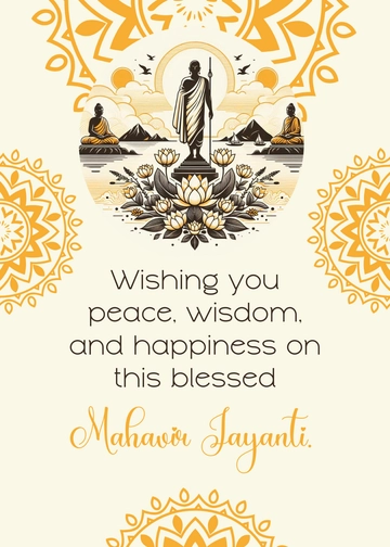 Free Mahavir Jayanti Wishes Template - Edit Online & Download to Edit Online