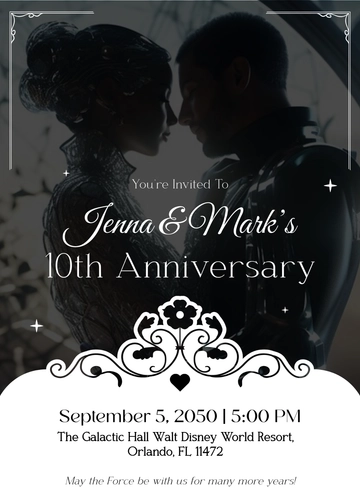 Creative Star Wars Anniversary Invitation Template - Edit Online & Download