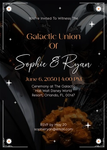 Star Wars Wedding Invitation Template - Edit Online & Download