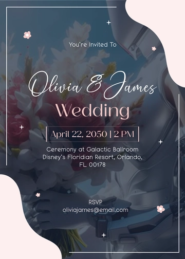 Aesthetic Star Wars Wedding Invitation Template - Edit Online & Download