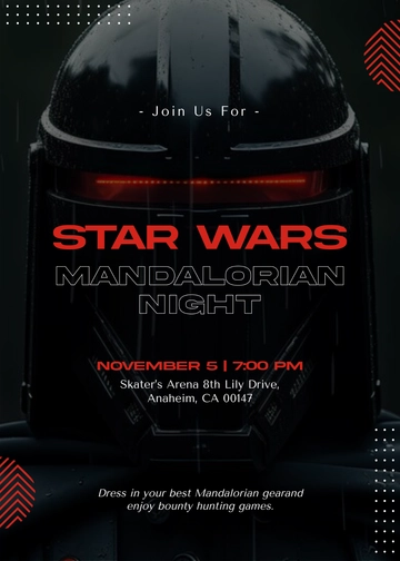 Star Wars Mandalorian Invitation Template - Edit Online & Download