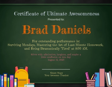 Funny Certificate Template for Students - Edit Online & Download