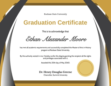 Formal Graduation Certificate Design Template - Edit Online & Download