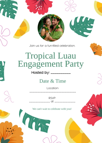 Blank Luau Engagement Invitation Template - Edit Online & Download Blank Luau Engagement Invitation Template - Edit Online & Download