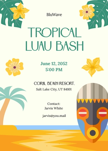 Colorful Tribal Luau Invitation Template - Edit Online & Download Colorful Tribal Luau Invitation Template - Edit Online & Download