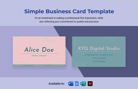 Simple Business Card Template