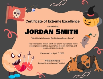 Funny Superlative Certificate Template - Edit Online & Download