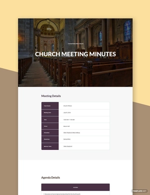 Basic Church Meeting Minutes Template