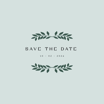 Save the Date Wedding Logo - Edit Online & Download