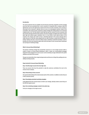 Account Based Marketing White Paper Template