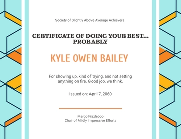 Funny and Silly Certificate Template - Edit Online & Download