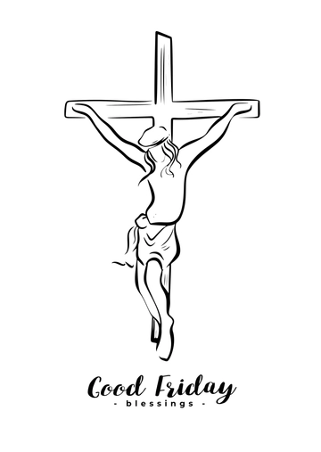 Good Friday Crucifix Drawing Template - Edit Online & Download