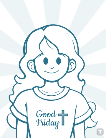 Blue Good Friday Drawing Flyer Template - Edit Online & Download