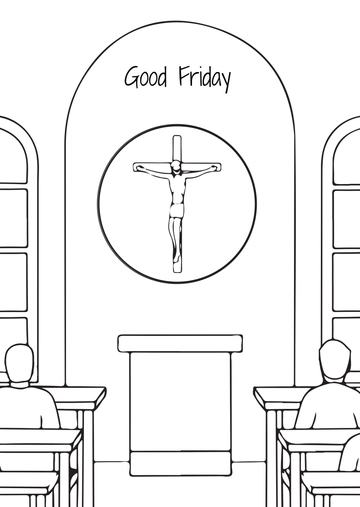 Christian Good Friday Drawing Template - Edit Online & Download