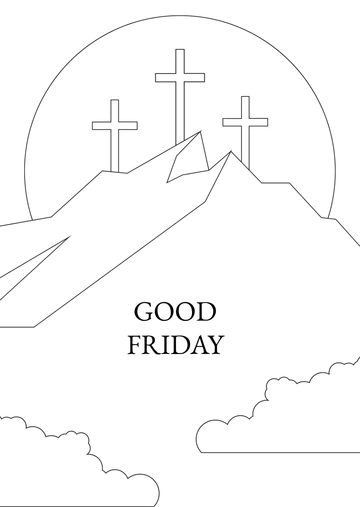 Good Friday Calvary Drawing Template - Edit Online & Download