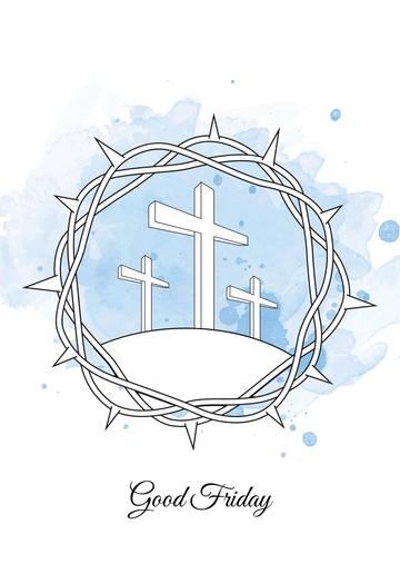 Good Friday Watercolor Drawing Template - Edit Online & Download