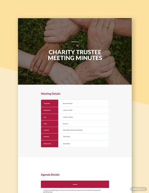 Charity Trustee Meeting Minutes Template