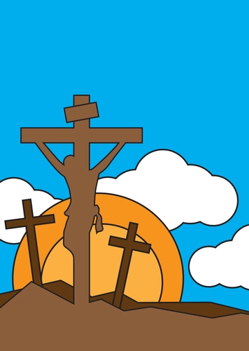 Colorful Good Friday Concept Drawing Template - Edit Online & Download