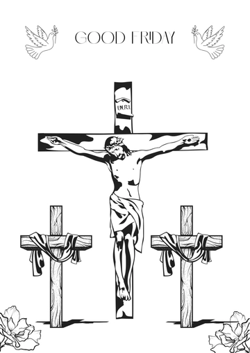 Free Good Friday Graphic Drawing Template to Edit Online