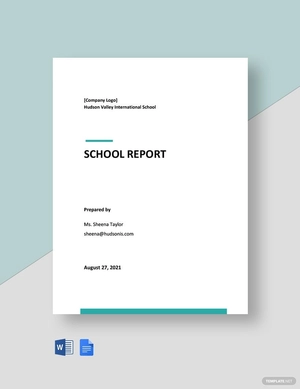 Sample School Report Template