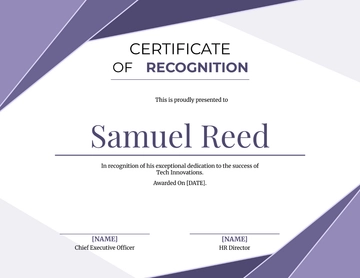 Free Blank Employee Recognition Certificate Template to Edit Online