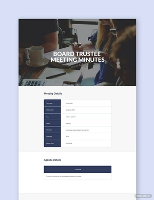 Board of Trustee Meeting Minutes Template