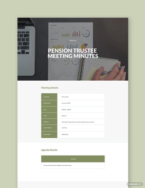 Pension Trustee Meeting Minutes Template
