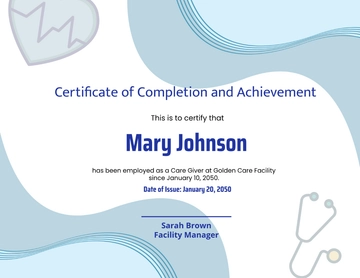 Caregiver Employee Certificate Template - Edit Online & Download
