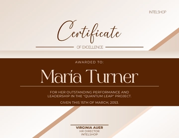 Free Brown HR Award Certificate Template to Edit Online