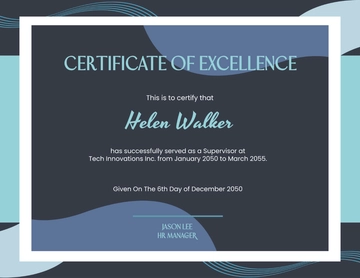 Free Employee Supervisor Certificate Template to Edit Online