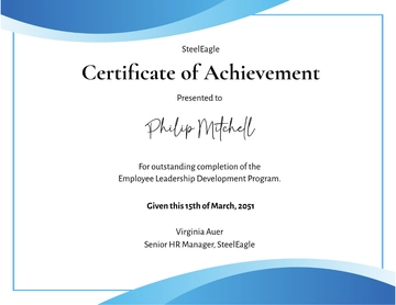 Free Minimalist HR Certificate Design Template to Edit Online