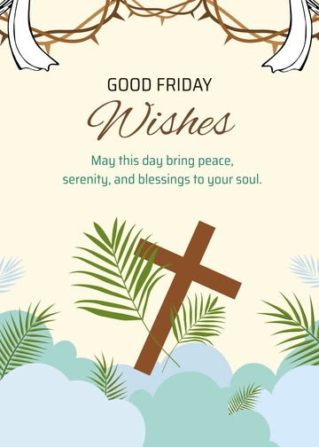 Free Elegant Good Friday Wishes Design Template to Edit Online