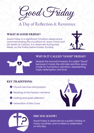 Free Good Friday Infographic Template to Edit Online