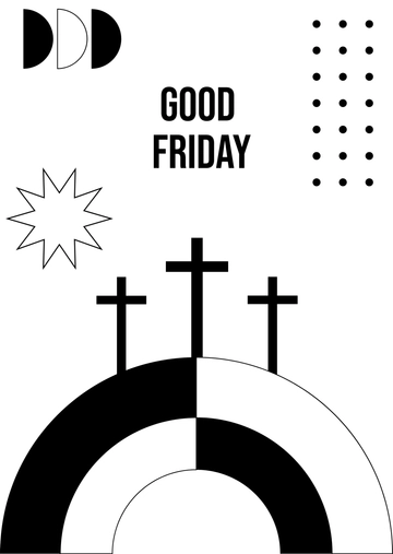 Free Modern Good Friday Drawing Sketch Template to Edit Online